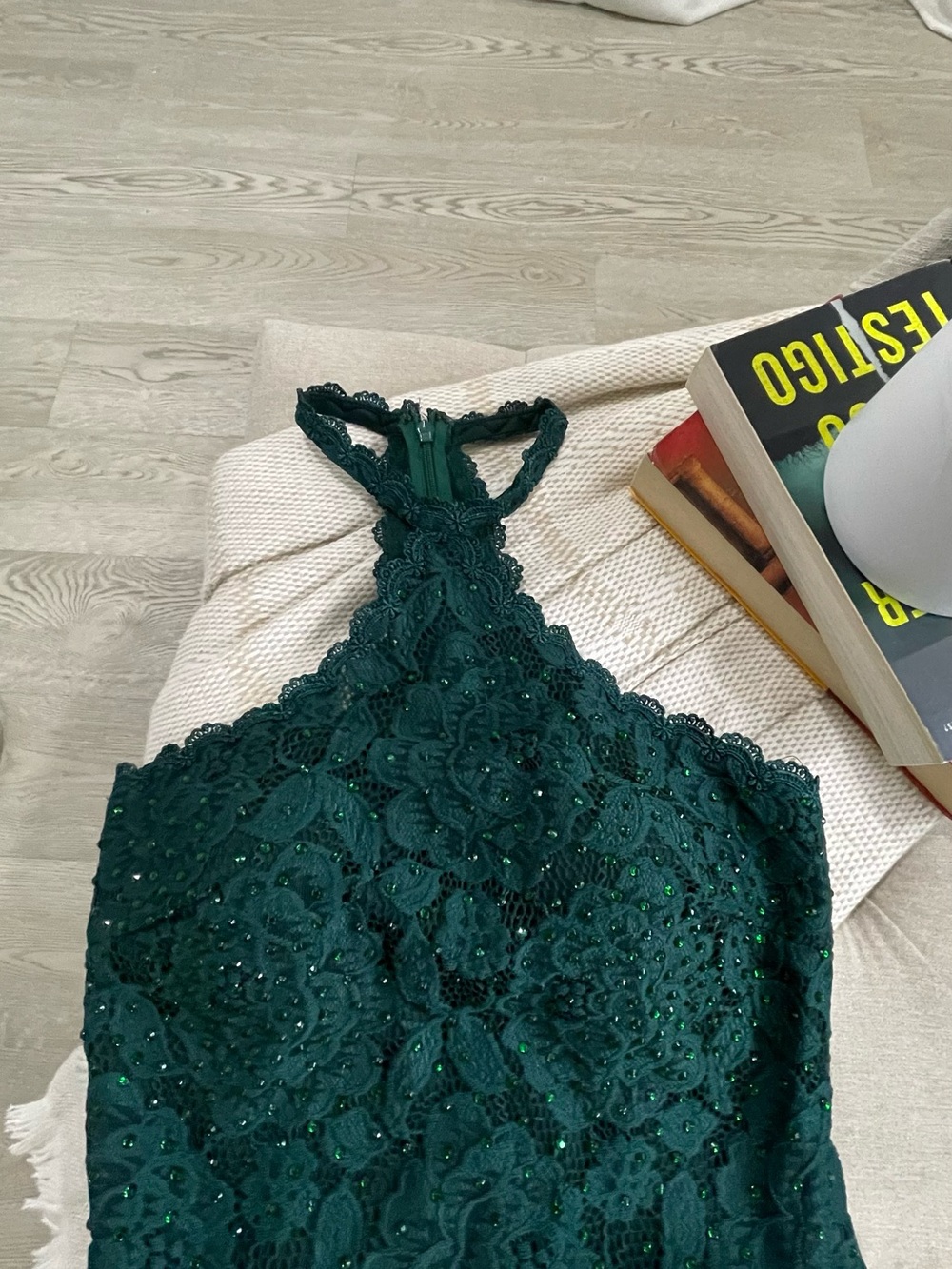 Betsy & Adam Deep Green Evening Dress - Picture 7 of 16